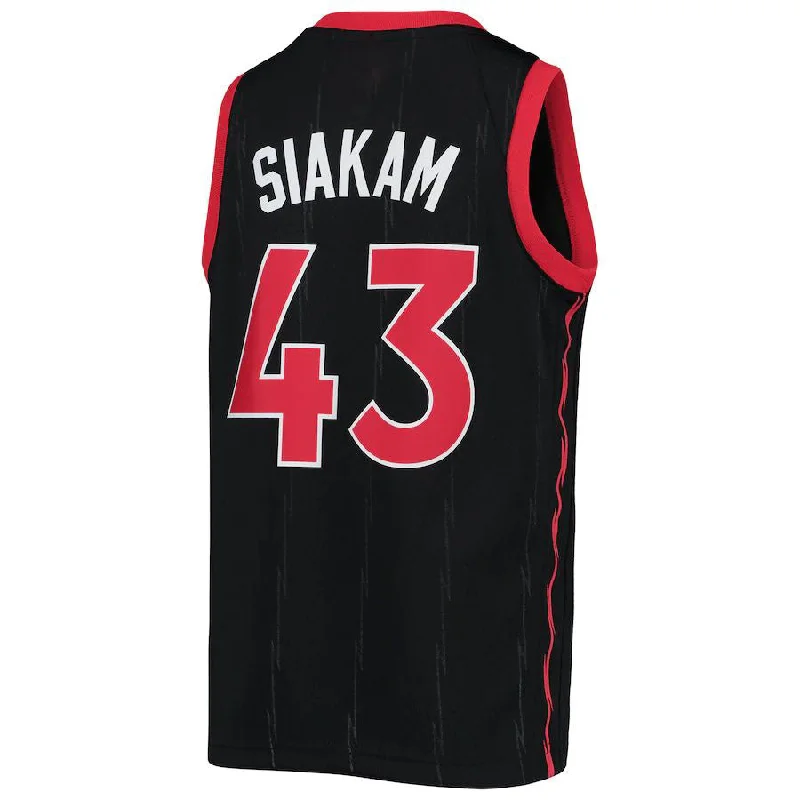 Basketball Jerseys with Extra Padding for Protection-T.Raptors #43 Pascal Siakam Jordan Brand  Swingman Jersey Black Statement Edition Stitched American Basketball Jersey