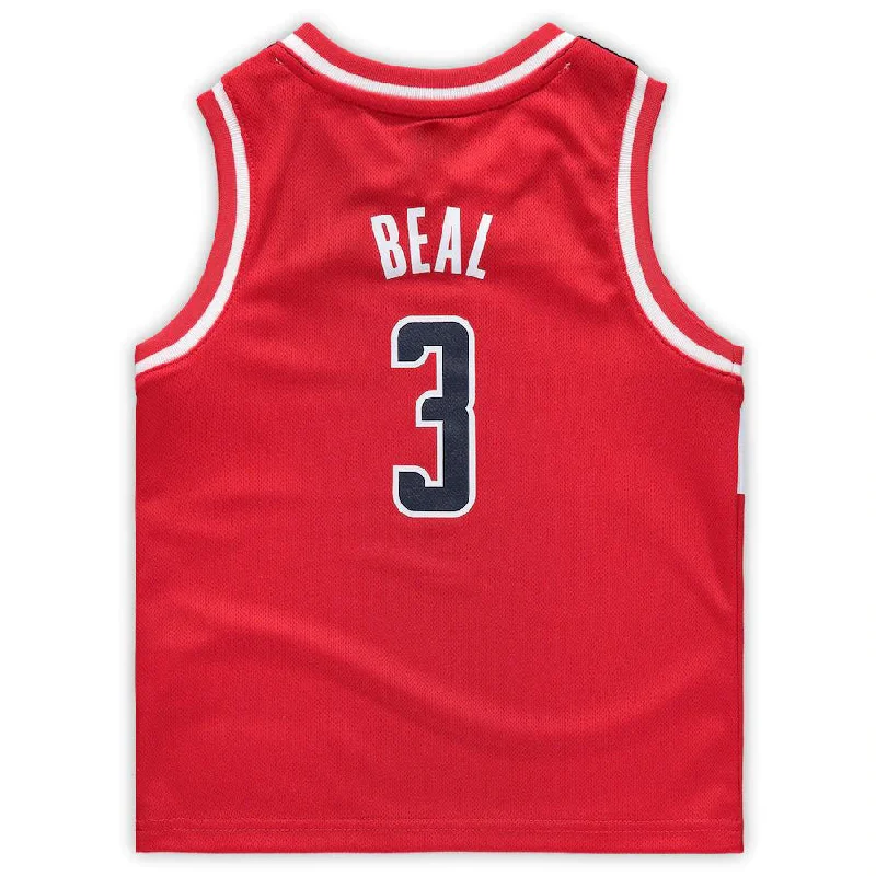 Custom Basketball Jerseys with Player Names and Numbers-W.Wizards #3 Bradley Beal Preschool Replica Jersey Icon Edition Red Stitched American Basketball Jersey