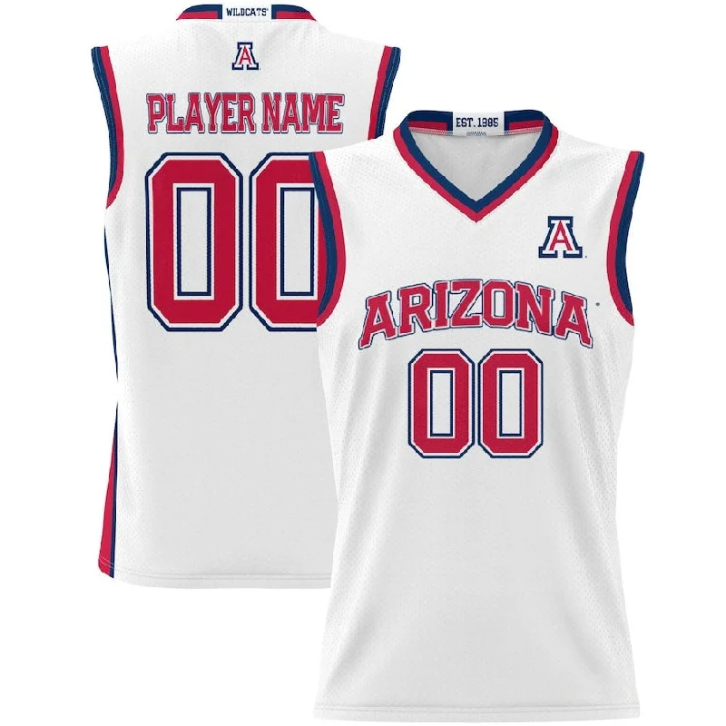 Basketball Jerseys with Color Blocking for Team Identity-Custom A.Wildcats GameDay Greats Unisex NIL Pick-A-Player Lightweight Basketball Jersey - White Stitched American College Jerseys