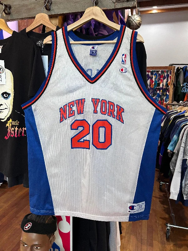 Professional Basketball Jerseys for Competitive Players-Vintage New York Knicks Allan Houston Jersey 52 XXL