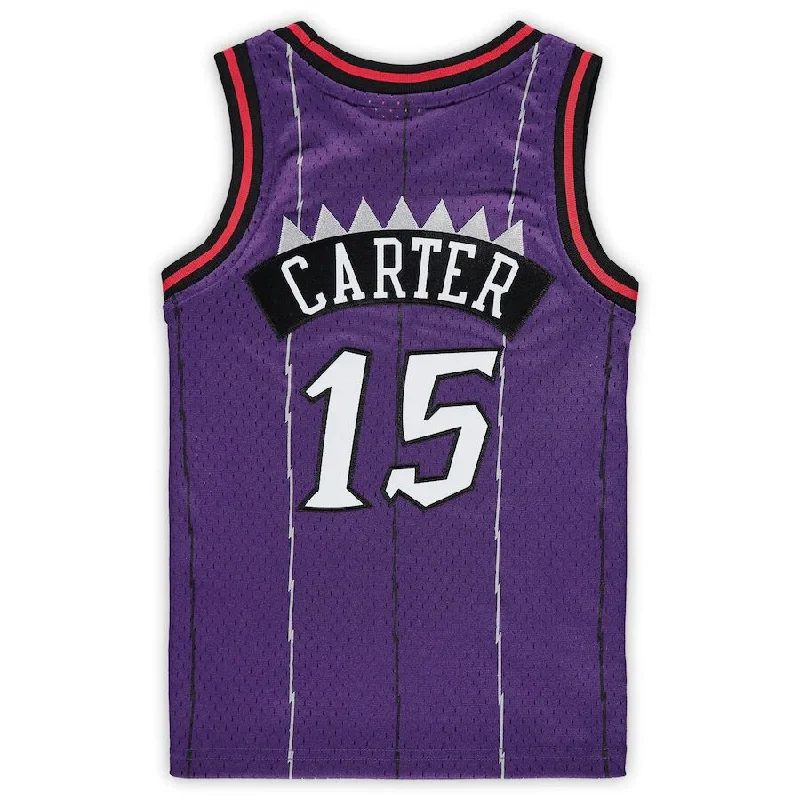 Custom Basketball Jerseys for Teams-T.Raptors #15 Vince Carter Mitchell & Ness Preschool 1998-1999 Hardwood Classics Throwback Team Jersey Purple Stitched American Basketball Jersey