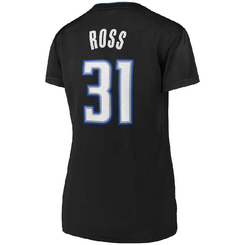 Basketball Jerseys with Quick-Release Zippers for Easy Removal-O.Magic #31 Terrence Ross Fanatics Branded Women's Fast Break Road Player Jersey Black Stitched American Basketball Jersey