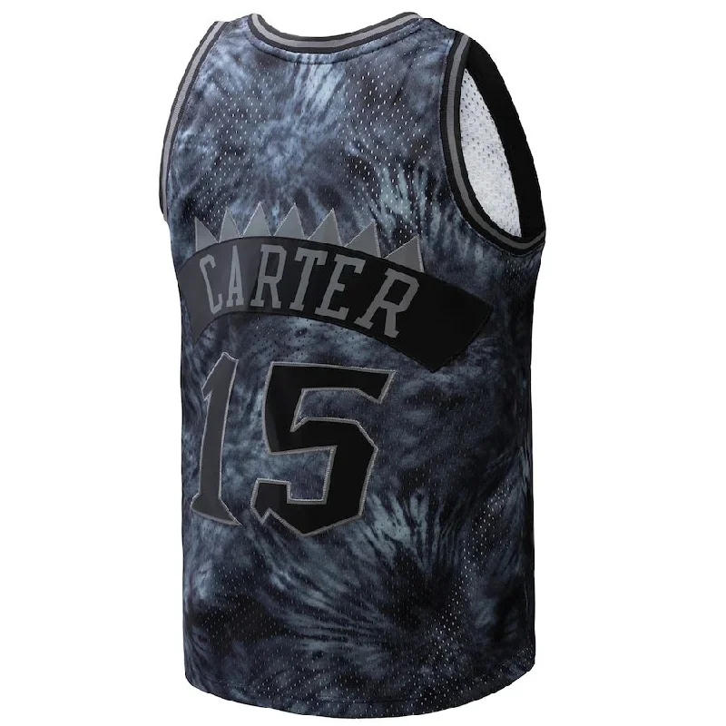 Basketball Jerseys with Soft Interior Lining for Comfort Against Skin-T.Raptors #15 Vince Carter Mitchell & Ness Unisex Hardwood Classics 1998-99 Tie-Dye Swingman Jersey Black Stitched American Basketball Jersey