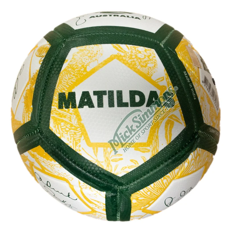 Synthetic Soccer Balls for All-Weather Use-Australia Official Matildas Signature Ball 12 Panels Football (Soccer Ball) Size 5