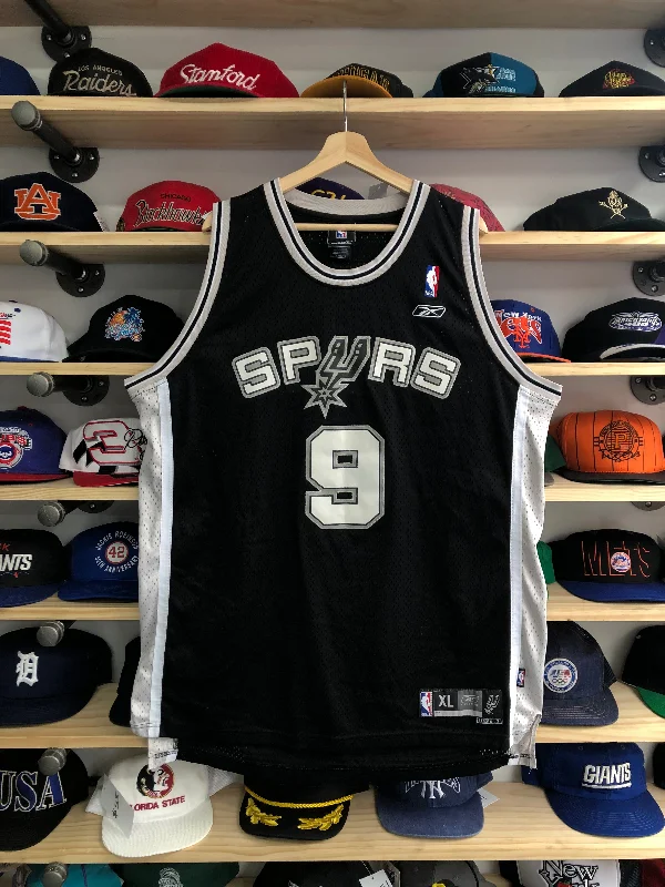 Basketball Jerseys with T-Shirt Style for Casual Look-Vintage Reebok San Antonio Spurs Tony Parker Swingman Jersey Size XL