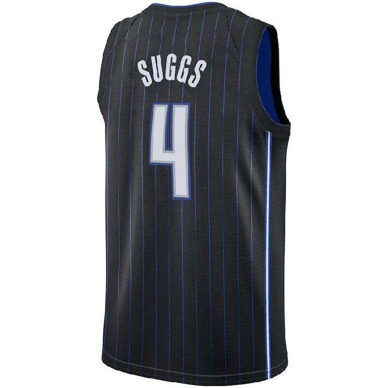 Basketball Jerseys with Lightweight Polyester Fabric for Breathability-O.Magic #4 Jalen Suggs 2021 Draft First Round Pick Swingman Jersey Icon Edition  Black Stitched American Basketball Jersey