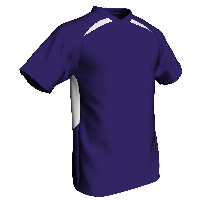 Baseball Jerseys with Sleeveless Design for Warm Weather-Champro BS36 Check Baseball Jersey - Purple White