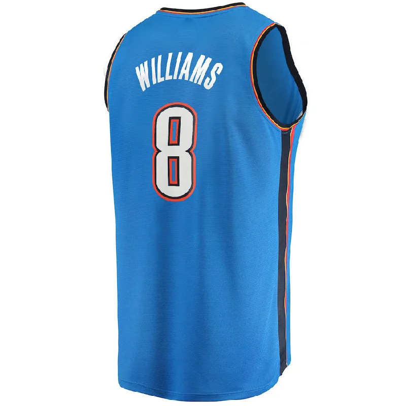 Youth Basketball Jerseys with Personalized Name and Number-OC.Thunder #8 Jalen Williams Fanatics Branded 2022  Draft First Round Pick Fast Break Replica Player Jersey Icon Edition Blue Stitched American Basketball Jersey