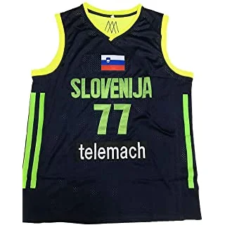 Basketball Jerseys with Lightweight Nylon Fabric for Ultimate Comfort-Doncic 77 Slovenia  Basketball Jersey