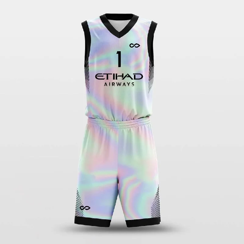 Basketball Jerseys with Quick-Dry Technology for Hot Weather Play-Milky Way - Custom Sublimated Basketball Jersey Set