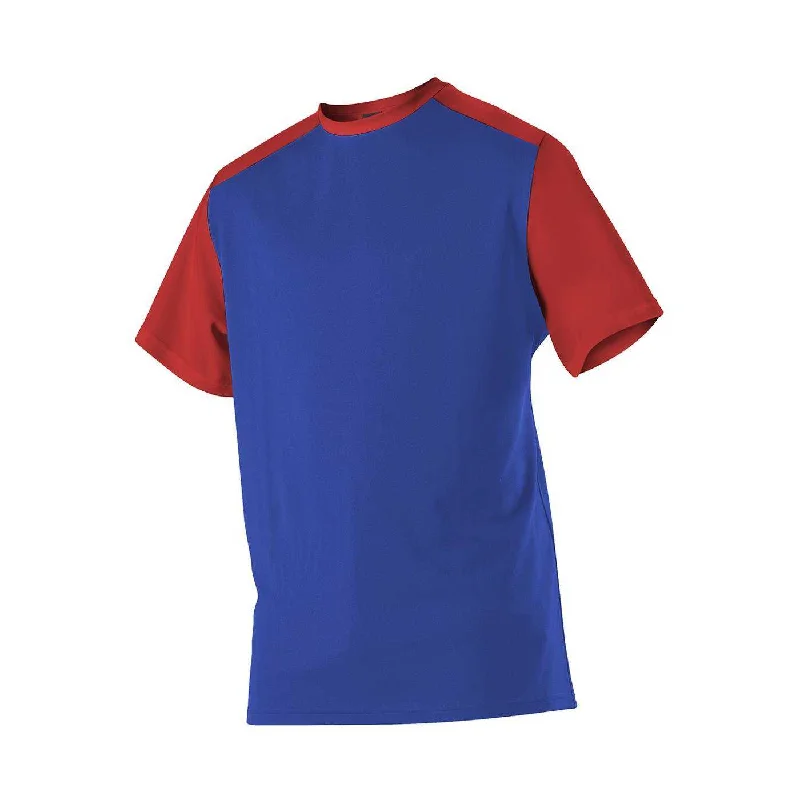 Baseball Jerseys with Sweat-Wicking Technology for Dry Comfort-Alleson Athletic 532CJ Adult Crew Neck Baseball Jersey - Royal Red