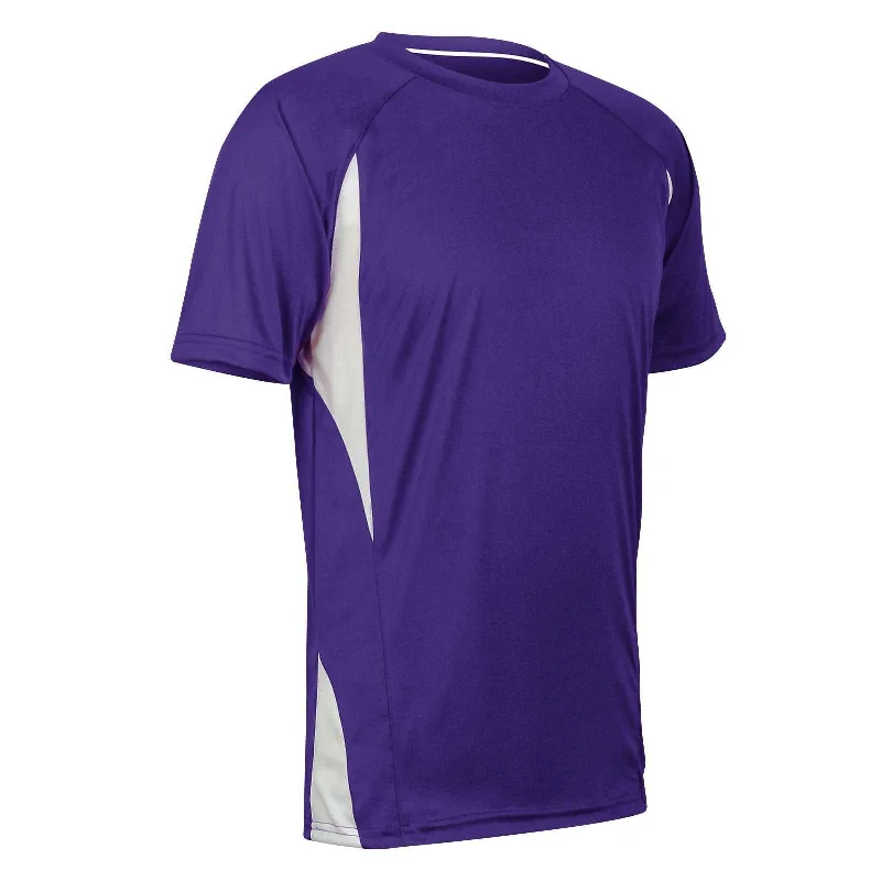 Baseball Jerseys with Lightweight Design for Freedom of Movement-Champro BST65 Crew Neck Baseball Jersey - Purple White