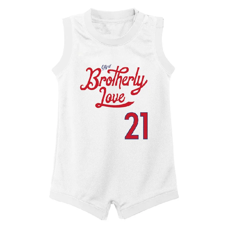 Basketball Jerseys with Embroidered Logos for Premium Look-PH.76ers #21 Joel Embiid Infant 2022-23 Replica Jersey City Edition White Stitched American Basketball Jersey