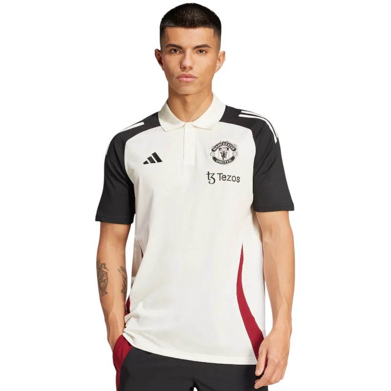 Classic Golf Polo Shirts with Subtle Patterns-adidas Manchester United Tiro 2024/25 Short Sleeved Polo Shirt