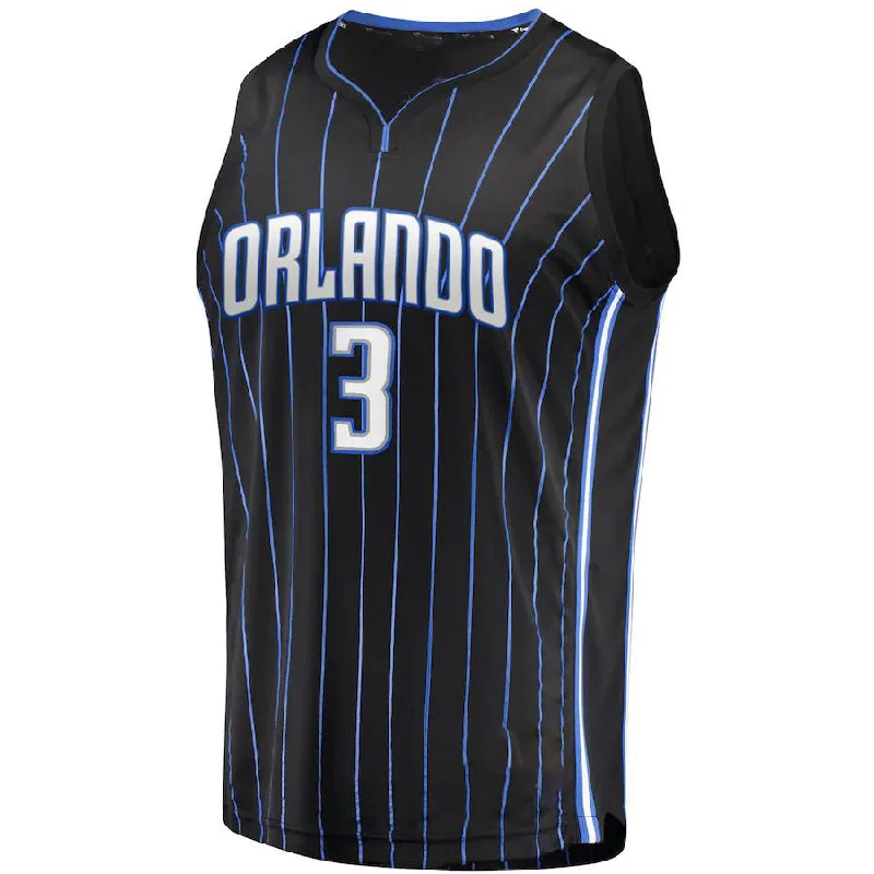 Custom Basketball Jerseys with Team Colors and Branding-O.Magic #3 Chuma Okeke Fanatics Branded  2021-22 Fast Break Replica Jersey Icon Edition Black Stitched American Basketball Jersey