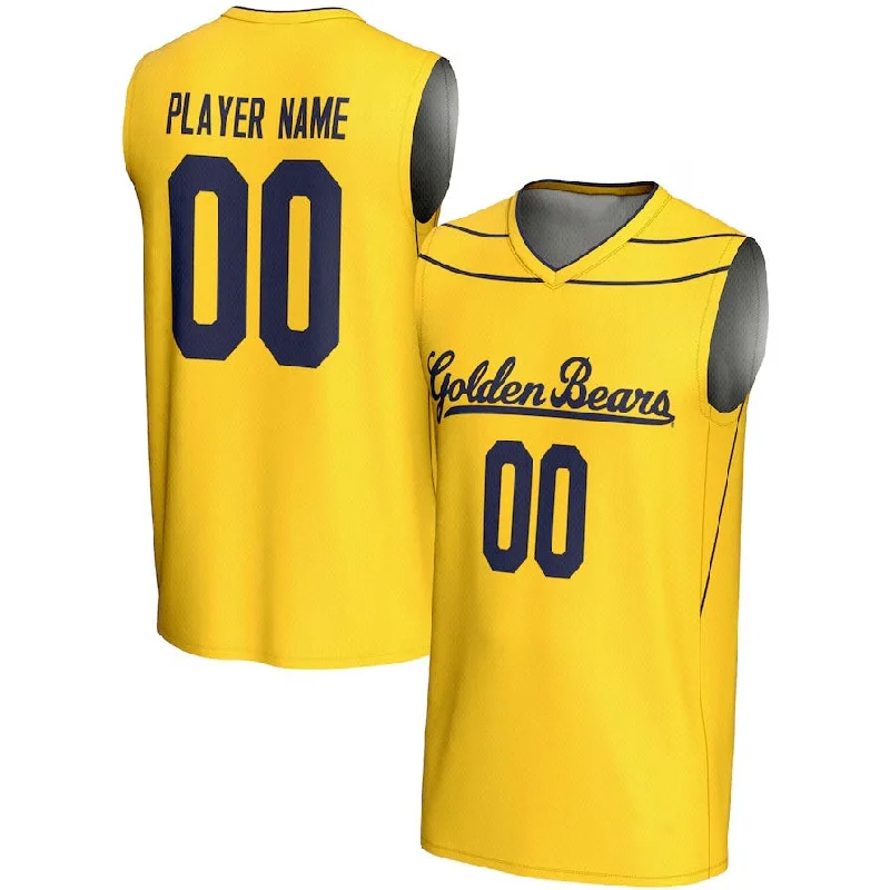 Basketball Jerseys with Moisture-Wicking Technology-Custom C.Bears GameDay Greats Unisex NIL Pick-A-Player Lightweight Basketball Jersey - Gold American College Jerseys