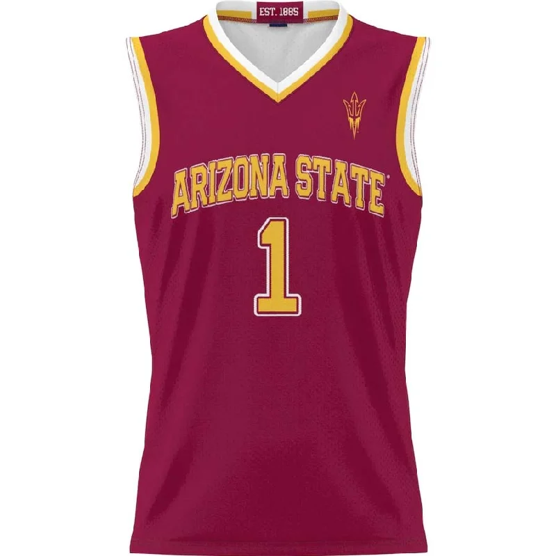 Classic Basketball Jerseys with Traditional Design-#1 A.State Sun Devils GameDay Greats Lightweight Basketball Jersey - Maroon Stitched American College Jerseys