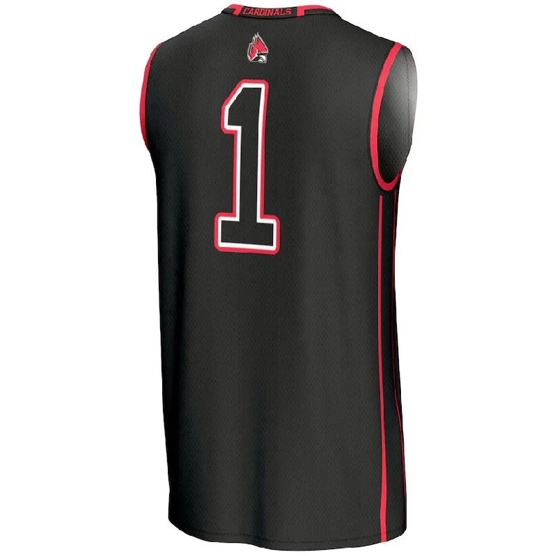 Basketball Jerseys with Ribbed Sleeves for Style and Fit-#1 B.State Cardinals GameDay Greats Lightweight Basketball Jersey - Black Stitched American College Jerseys