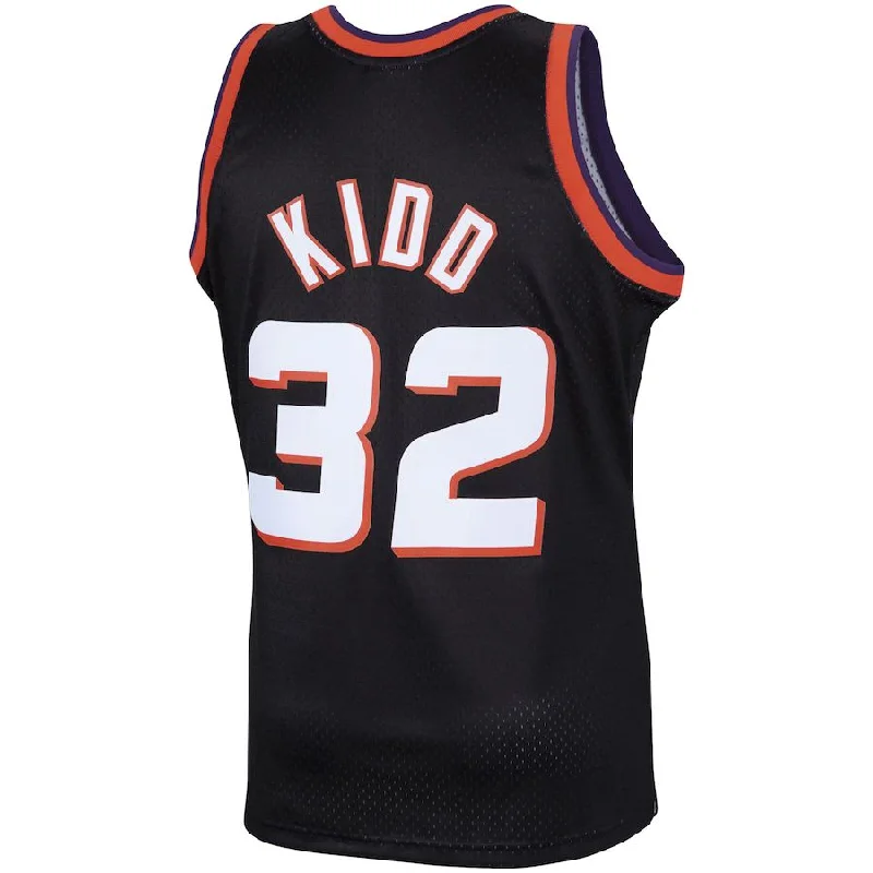 Basketball Jerseys with Mesh Inserts for Extra Ventilation-P.Suns #32 Jason Kidd Mitchell & Ness 1999-00 Hardwood Classics Swingman Jersey Black Stitched American Basketball Jersey