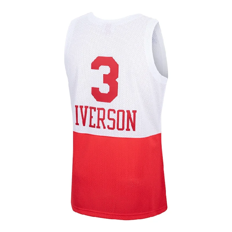 Basketball Jerseys with Full-Length Sleeves for Full Coverage-PH.76ers #3 Allen Iverson Mitchell & Ness Hardwood Classics Authentic Jersey White Stitched American Basketball Jersey