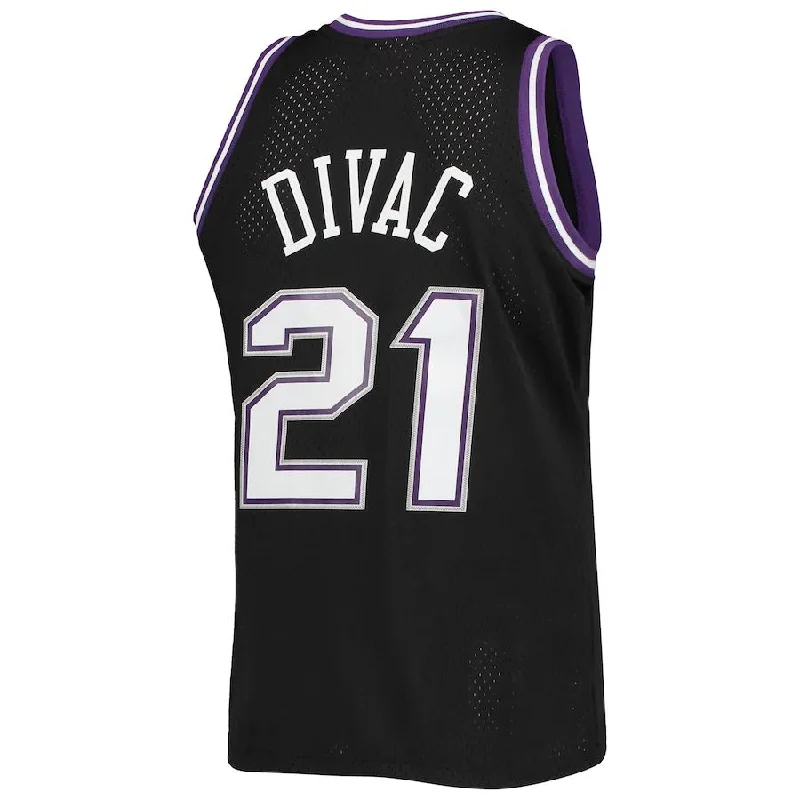 Basketball Jerseys with Heat-Transfer Numbers for Modern Appeal-S.Kings #21 Vlade Divac Mitchell & Ness 2000-01 Team Hardwood Classics Swingman Jersey  Black Stitched American Basketball Jersey