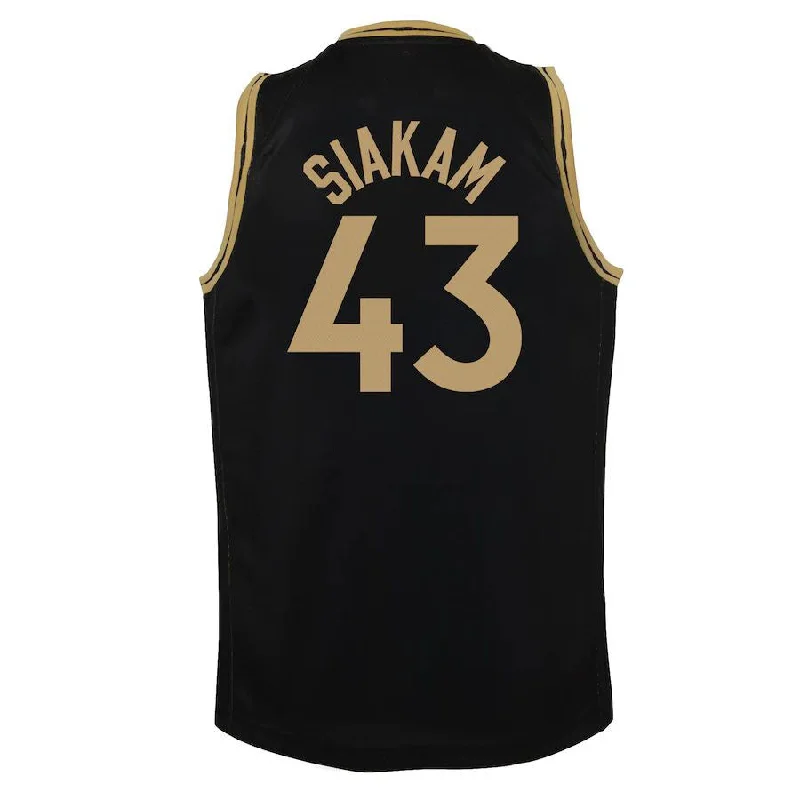 Basketball Jerseys with Anti-Wrinkle Fabric for Easy Maintenance-T.Raptors #43 Pascal Siakam Swingman Jersey Black Statement Edition Stitched American Basketball Jersey