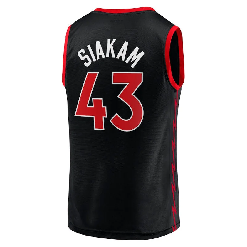 Basketball Jerseys with Slim Fit for Modern Look-T.Raptors #43 Pascal Siakam Fanatics Branded  Fast Break Player Jersey  Black Statement Edition Stitched American Basketball Jersey