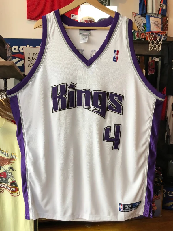 Basketball Jerseys with Ribbed Collar for Secure Fit-Authentic Vintage Reebok Sacramento Kings Chris Webber Jersey Size 52 2XL