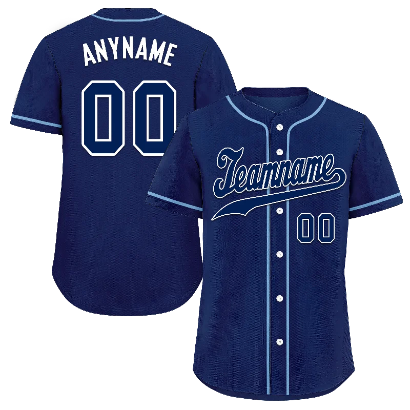 Baseball Jerseys with Soft Polyester Blend for Lightweight Feel-Custom Blue Classic Style Blue Personalized Authentic Baseball Jersey BSBJ01-bd0fa0c