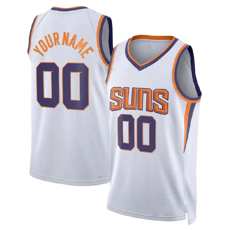 Basketball Jerseys with Slim Fit for Modern Look-Custom P.Suns Unisex 2022-23 Swingman Custom Jersey White  Association Edition Stitched Basketball Jersey