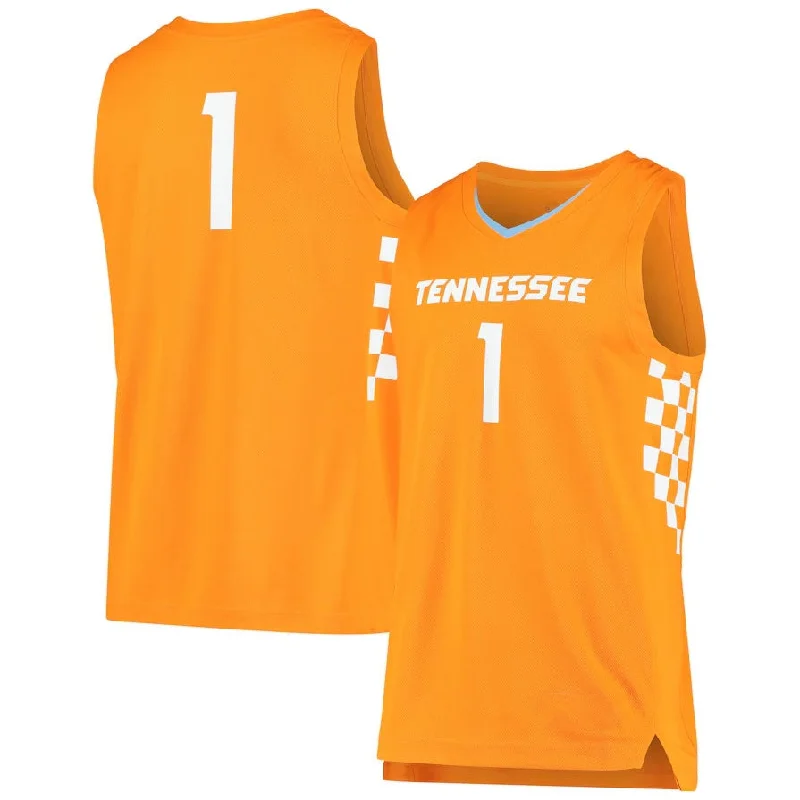 Basketball Jerseys with Colorful Patterns for Bold Look-#1 T.Volunteers Unisex Replica Basketball Jersey - Tennessee Orange College Jerseys