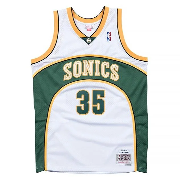 Basketball Jerseys with Customizable Sleeve Length for Different Looks-Kevin Durant Super Sonics Jersey 4 Colors