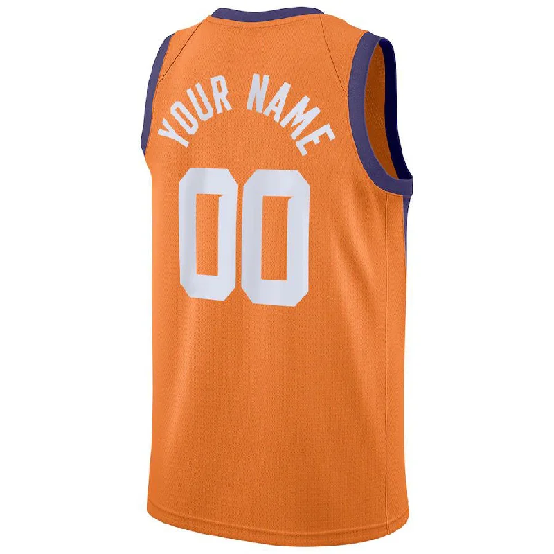 Basketball Jerseys with Tapered Sleeves for Stylish Fit-Custom P.Suns Jordan Brand Swingman Custom Jersey Statement Edition  Orange Stitched Basketball Jersey