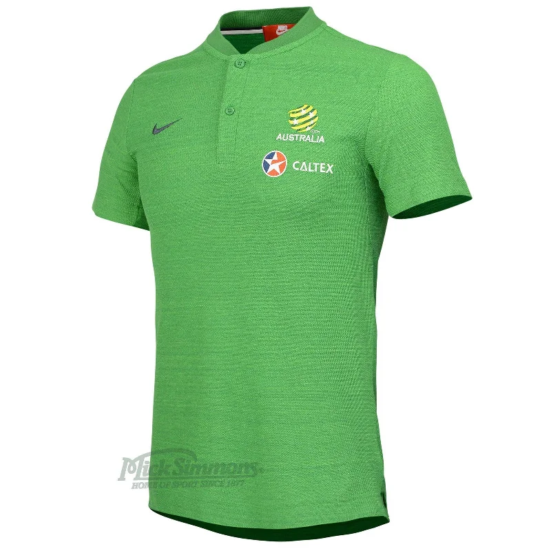 Athletic Fit Golf Polo Shirts for Men and Women-Australia Socceroos Football Men's Polo Shirt by Nike