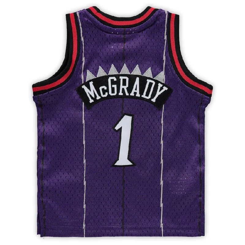 Basketball Jerseys with Sleeveless Design for Warm Weather-T.Raptors #1 Tracy McGrady Mitchell & Ness Infant 1998-99 Hardwood Classics Retired Player Jersey Purple Stitched American Basketball Jersey