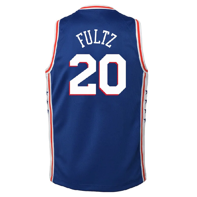 Basketball Jerseys with Minimalist Style for Sleek Appearance-PH.76ers #20 Markelle Fultz Swingman Jersey Blue Icon Edition Stitched American Basketball Jersey