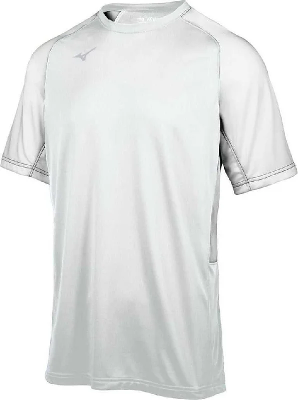 Baseball Jerseys with Sweat-Wicking Technology for Dry Comfort-Mizuno Youth Aerolite Crew Baseball Jersey - White