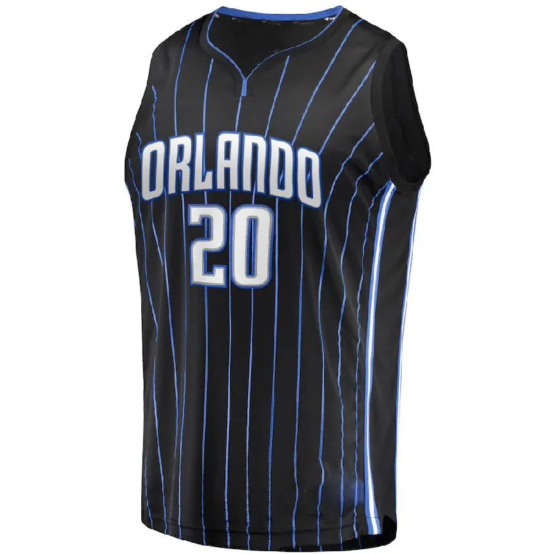 Basketball Jerseys with Customizable Back Designs for Personal Style-O.Magic #20 Markelle Fultz Fanatics Branded  2019 Fast Break Replica Player Jersey Black Icon Edition Stitched American Basketball Jersey