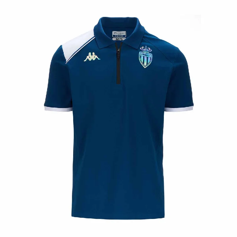 Golf Polo Shirts with UV Protection for Sun Safety-Polo Acrem AS Monaco 23/24 Bleu Homme