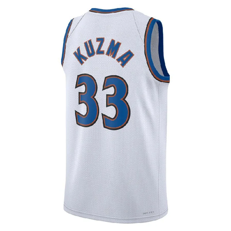 Lightweight Basketball Jerseys for Comfort and Speed-W.Wizards #33 Kyle Kuzma Swingman Jersey White Classic Edition Stitched American Basketball Jersey