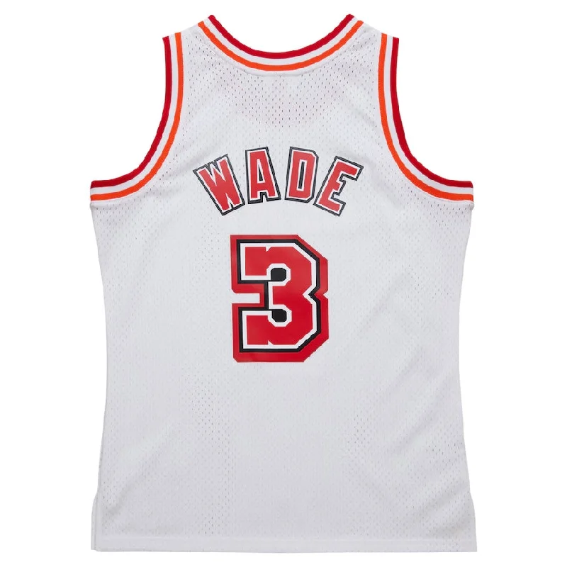 Basketball Jerseys with Reinforced Elbows for Extra Durability-M.Heat #3 Dwyane Wade Mitchell & Ness 2007-08 Hardwood Classics Swingman Jersey - White Stitched American Basketball Jersey