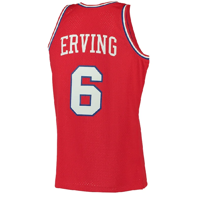 Basketball Jerseys with Customizable Sleeve Length for Different Looks-PH.76ers #6 Julius Erving Mitchell & Ness 1982-83 Hardwood Classics Swingman Jersey Red Stitched American Basketball Jersey