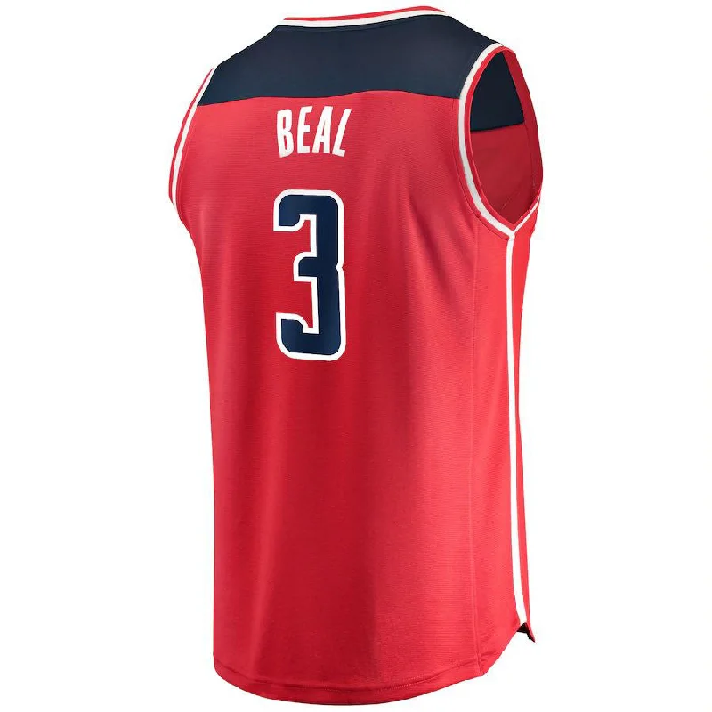 Basketball Jerseys with High-Performance Fabrics for Serious Athletes-W.Wizards  #3 Bradley Beal Fanatics Branded Fast Break Player Jersey Icon Edition Red Stitched American Basketball Jersey