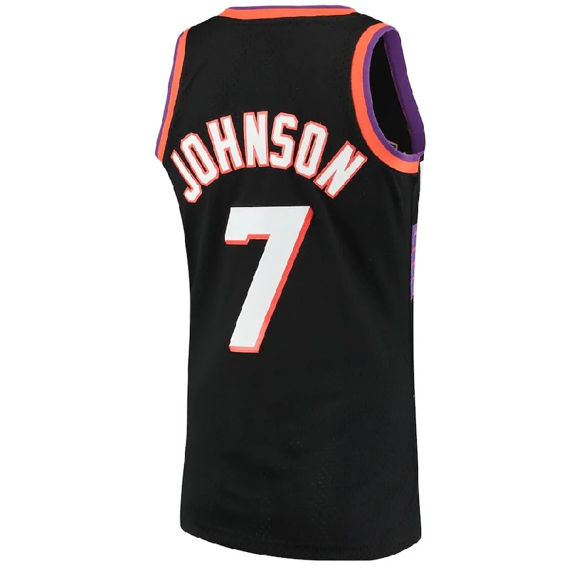 Basketball Jerseys with Contrast Collar for Stylish Touch-P.Suns #7 Kevin Johnson Mitchell & Ness 1996-97 Hardwood Classics Swingman Jersey Black Stitched American Basketball Jersey