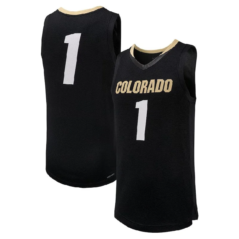 Basketball Jerseys with Soft Fabric for a Casual Look-#1 C.Buffaloes Replica Basketball Jersey - Black American College Jerseys