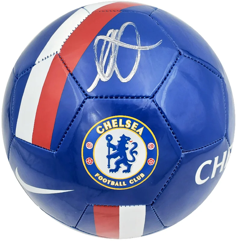 Heavy Soccer Balls for Fitness and Strength Training-Mason Mount Autographed Blue Nike Soccer Ball Chelsea F.C. Beckett BAS Stock #196467