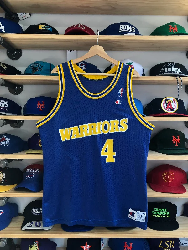 Basketball Jerseys with Custom Team Logos-Vintage Early 90s Champion Golden State Warriors Chris Webber Jersey Size 44/Large