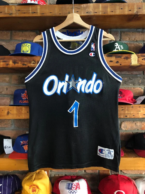 Basketball Jerseys with Mesh Inserts for Extra Ventilation-Vintage Champion NBA Orlando Magic Penny Hardaway Jersey Size 40/M