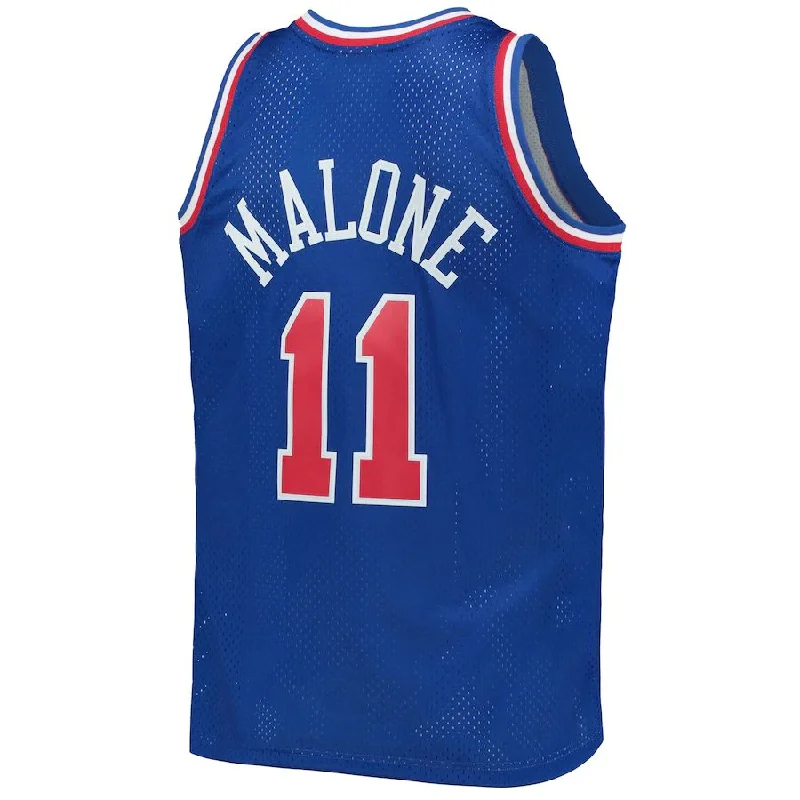 Basketball Jerseys with Reinforced Elbows for Extra Durability-W.Conference #11 Karl Malone Mitchell & Ness Hardwood Classics 1992 All-Star Game Swingman Jersey  Royal Stitched American Basketball Jersey