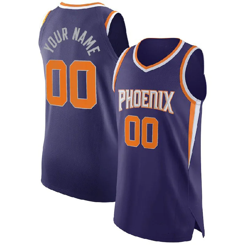 Basketball Jerseys with Soft, Comfortable Neckline for Relaxed Fit-Custom P.Suns 2021-22 Diamond Swingman Authentic Custom Jersey Purple Icon Edition Stitched Basketball Jersey